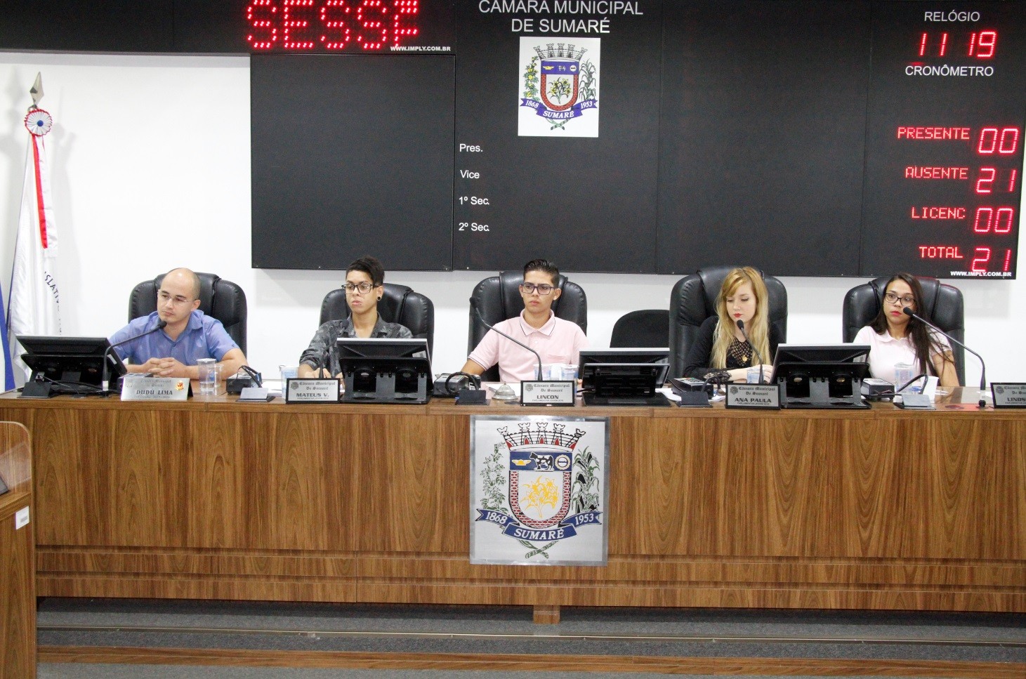 Reunião do Parlamento Jovem será neste sábado